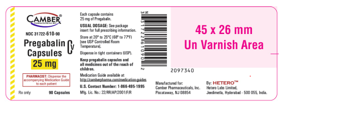 Pregabalin 25mg 90 caps (Camber) (Narkotika)